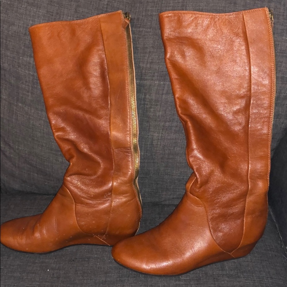 Manmade leather boots-non branded size 7